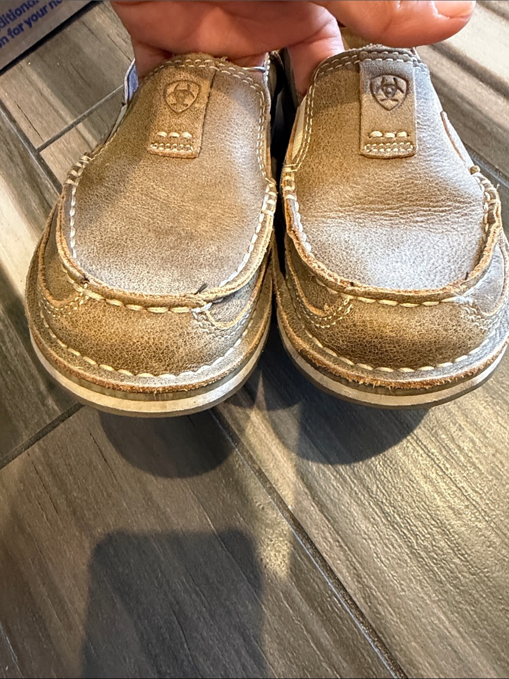 Ariat Tan Suede Slip-On Casual Loafers - Picture 3 of 7